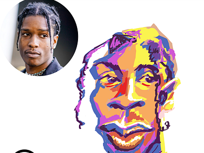 CARICATURE OF ASAP ROCKY avatar caricature comic comics illustration iris vector