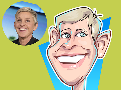 Caricature of Ellen DeGeneres