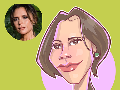 CARICATURE OF VICTORIA BECKHAM