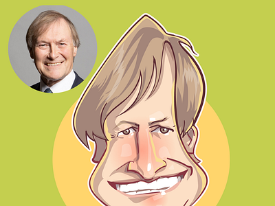 Caricature of David Amess