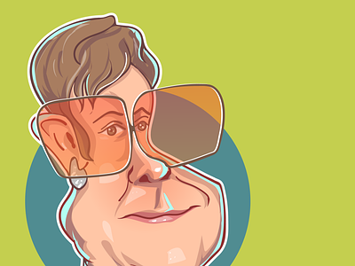 Caricature of Elton John avatar caricature comics design illustration iris vector
