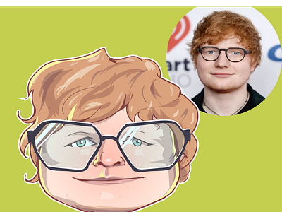 caricature of ed sheeran