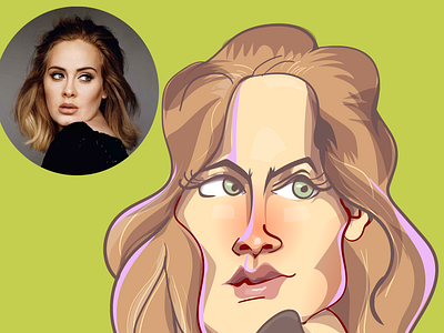 caricature of Adele