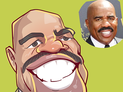 caricature of Steve Harvey