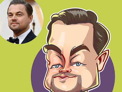 caricature of dicaprio