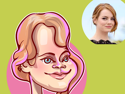 CARICATURE OF EMMA STONE