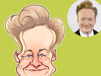 Caricature of Conan O'Brien