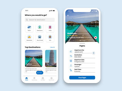 Travel app concept