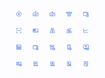 eBank & Fintech Icon Set