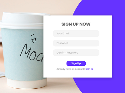 Daily UI Challenge #001 Sign up screen dailyui 001 design designer minimal signup signup page ui ux web webdesign