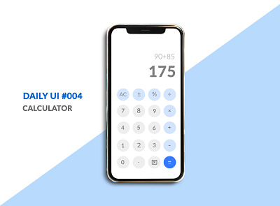 Daily UI #004 Calculator dailyui dailyuichallange design designer designinspiration minimal mobile mockup ui uiux ux webdesign