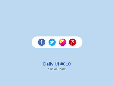 Daily UI #010 - Social Share dailyui dailyuichallenge design designinspiration illustration lovedesign minimal socialshare ui uiux webdesign