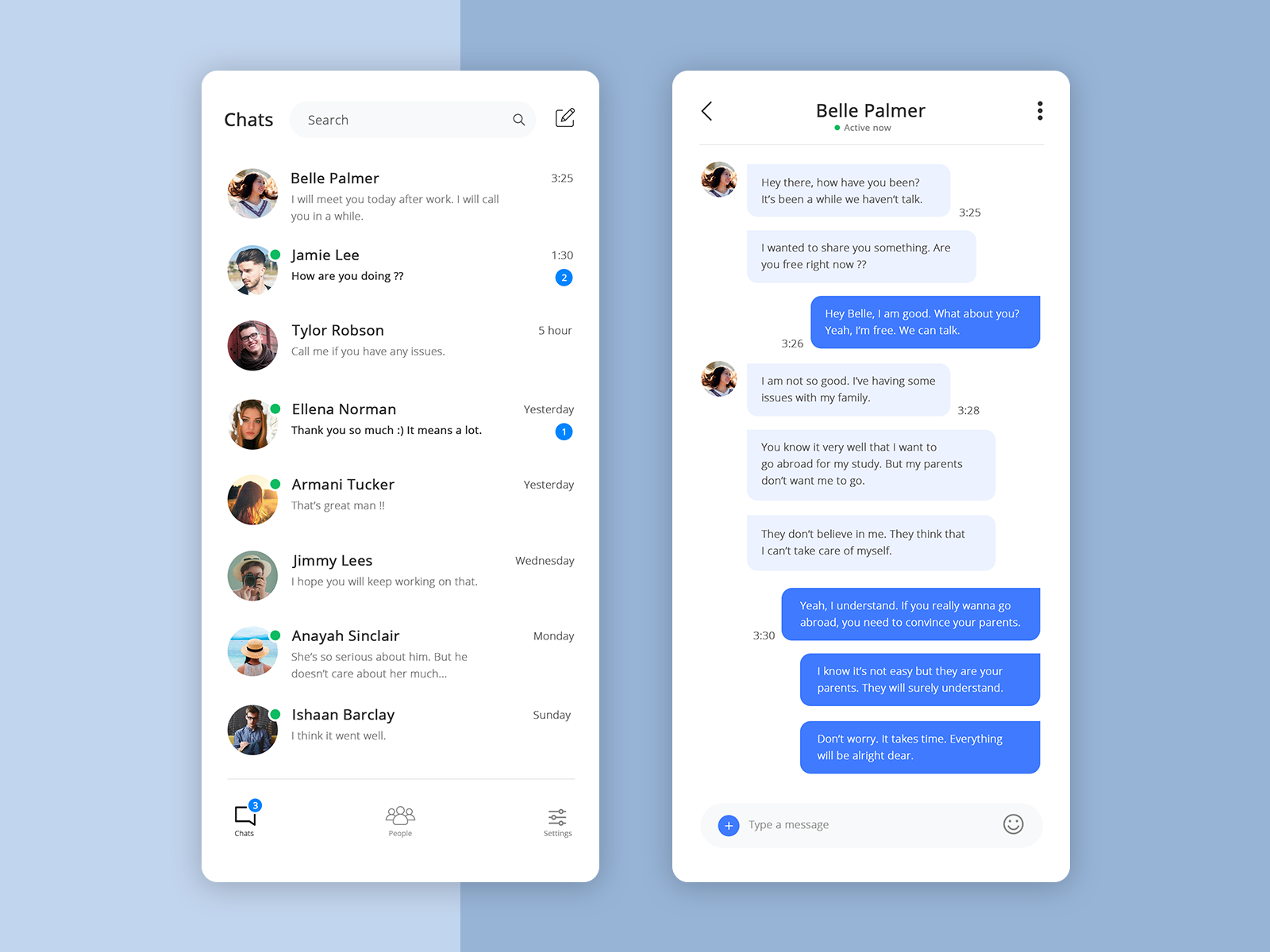 Daily UI Challenge #13 - Messaging App by Sunita Rana on Dribbble