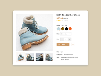 Daily UI #12 - Ecommerce (Single Page)