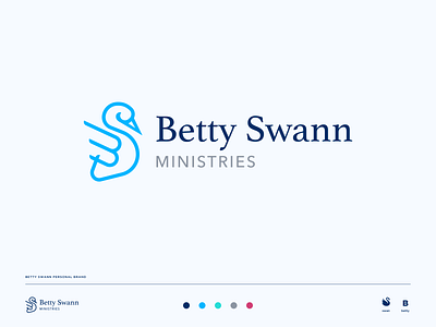 Logo Design - Betty Swann Ministries agency brand brand design brand identity branding branding design chris alexander creative icon identity illustration logo logo design logodesign logotype mark minimal swan swan icon typography