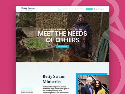 Brand Website - Betty Swann Ministries brand branding chris alexander design ministry nonprofit typography ui uiux user experience ux web design website wordpress