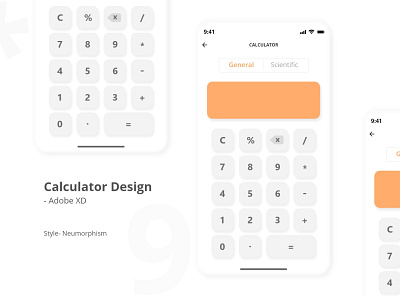 Daily UI Calculator Design in Adobe XD adobexd calculator ui design mobile app mockup photoshop ui uidesign uiux