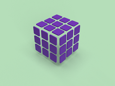 3d Render Project in Adobe Dimension Rubik Cube 3d adobe photoshop cube design illustration product design render