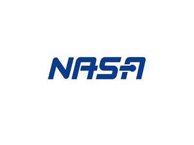 RE-DESIGN NASA LOGO (UNOFFICIAL) design logo flat design font logo design logomark logotype logotypes professional