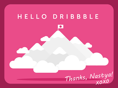 Hello, Dribbble! debut first mountains shot thanks