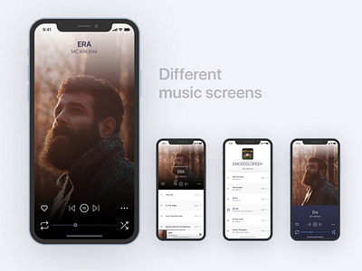 Different music screens