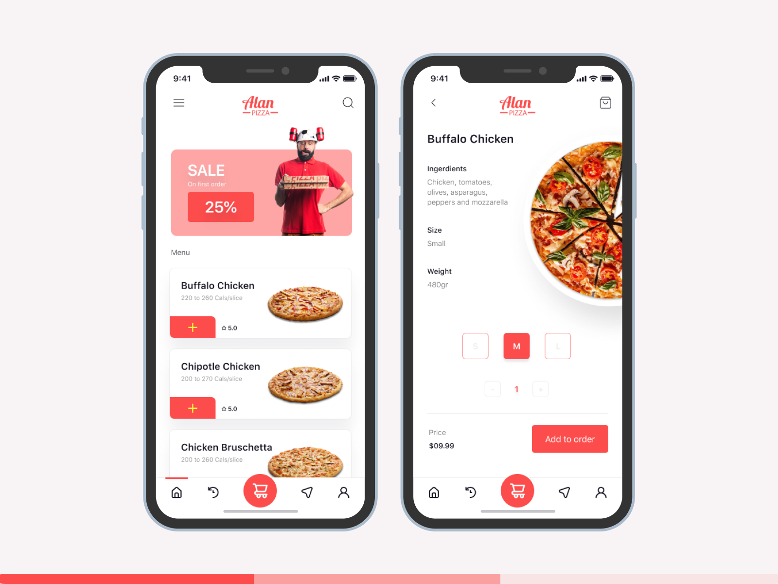 Alan Pizza | App Design by Sabri Hakuli on Dribbble