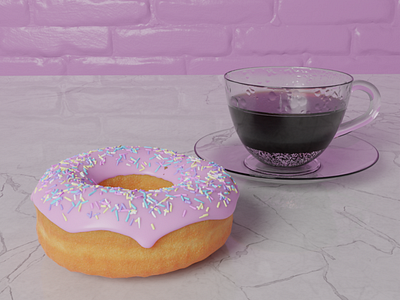Donut & Coffee? 3d 3dart blender3d coffee design donut