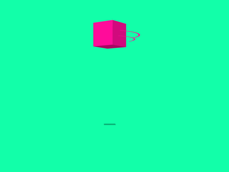 The Flying Pirouette 2d animation box flat infinite jump loop vector