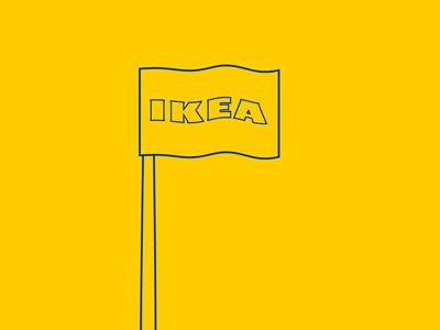 IKEA-flag 2d animation flag flat ikea infinite loop sweden vector