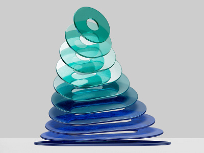 3D Therapy™ / _000006 3d christmas tree cinema 4d geometric glass redshift render