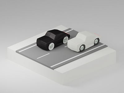 First lowpoly car 3d blender cars illustration isometric lowpoly mobility