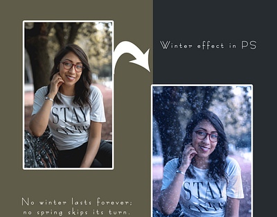 Summer to winter photoshop effect By Shree Bhattacharya animation app branding character clean design edit flat identity illustration illustrator minimal photoshop photoshop action vector winter