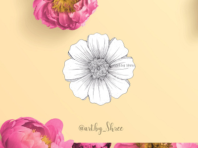 Floral Design solid color Background