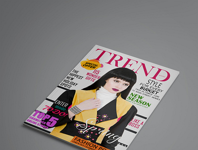 Magazine Cover Design animation app branding character design flat identity illustration illustrator magazine model trend typography vector