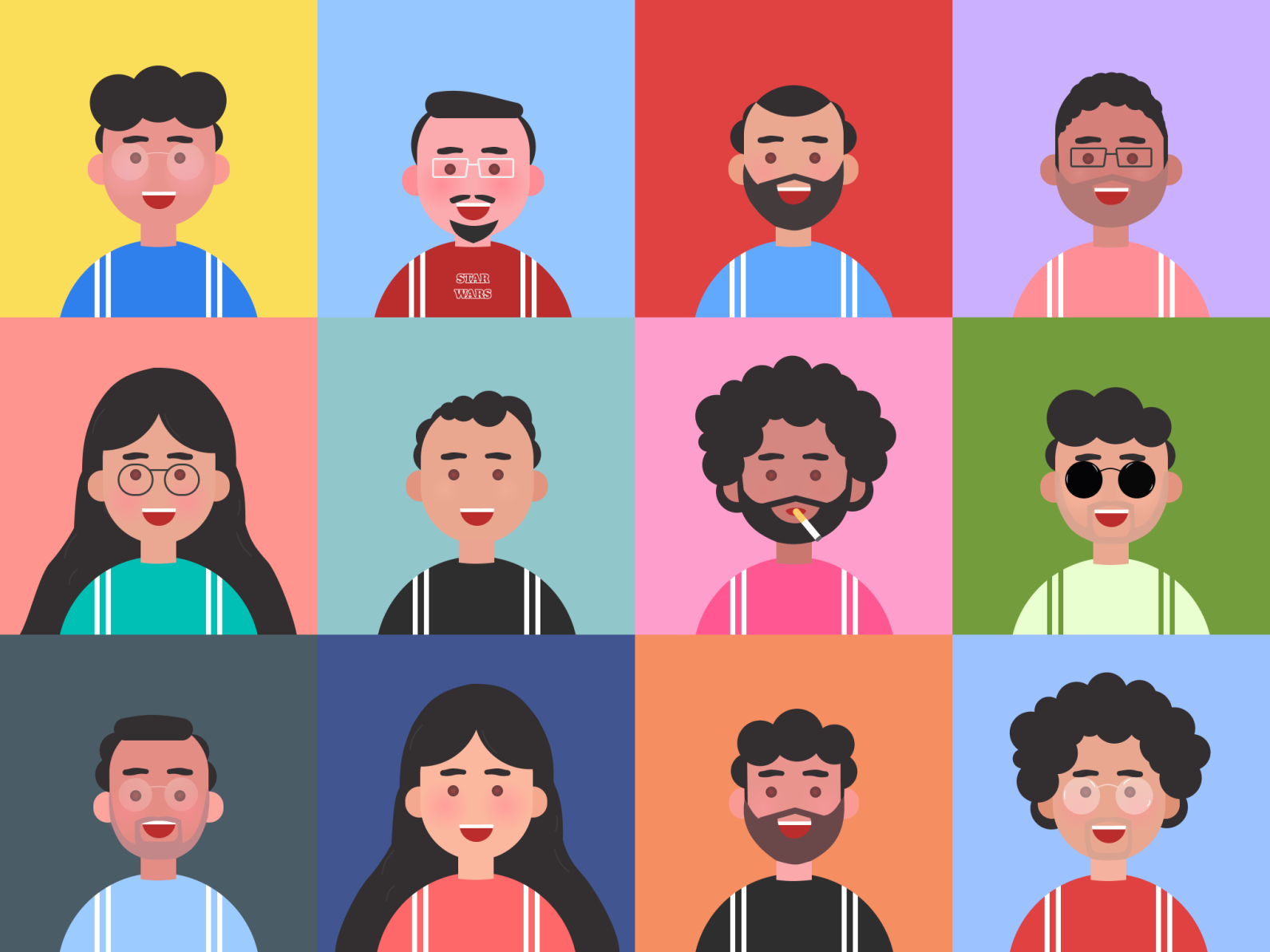 Avatars for team by Maninderjeet Singh Sidhu on Dribbble