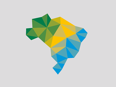 low poly experimental logo blue brasil brazil colors design green logo low pattern poly texture yellow