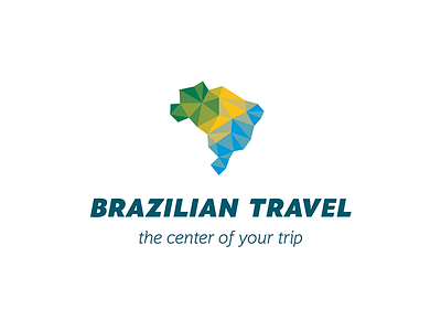 Brazilian Travel - Brand blue brasil brazil colors design green logo low pattern poly texture yellow