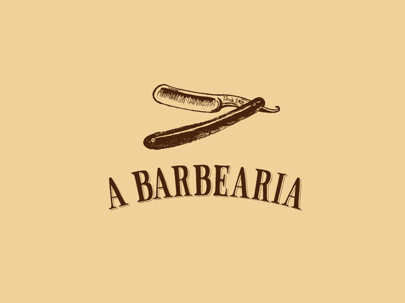 A Barbearia - Animation animation barbearia barber barber shop custom type gif old serif shave tipografia type vintage