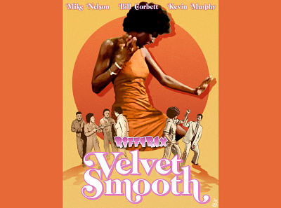 Velvet Smooth afro design digital painting illustration mst3k rifftrax