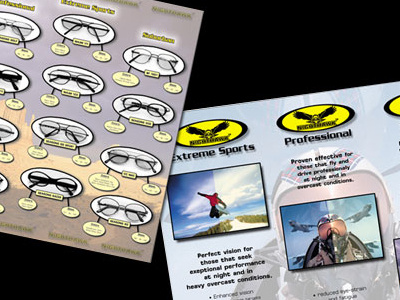 Brochures brochure design layout nighthawk sunglasses