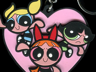 Pvcppuffs cartoon cartoon network design keychain powerpuff powerpuff girls product pvc