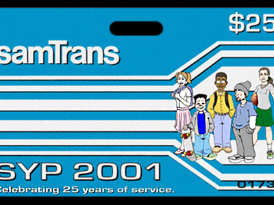 SamTrans Summer Youth Pass design illustration samtrans summer youth pass youth pass