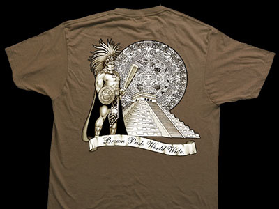 Brown Pride T apparel aztec brown pride clothing illustration toltec toltec clothing