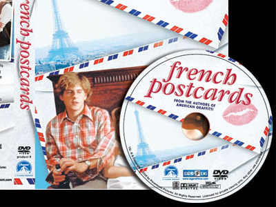 French Postcards DVD design cover design dvd cover french postcards layout paramount paramount pictures postcards