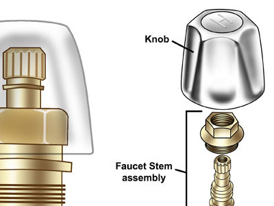 Faucet Stem assembly faucet faucet stem homewarehouse illustration technical illustration