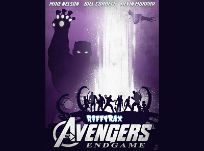 Avengers Endgame for RiffTrax design illustration mst3k rifftrax vector