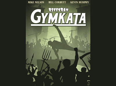 Gymkata for RiffTrax design gymnastics karate martial arts mst3k rifftrax vector