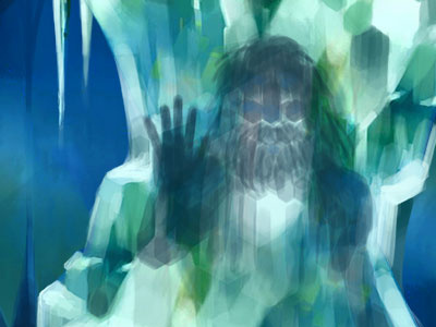 Ice Age digital painting ice ice age illustration prehistoric spit paint spitpaint trapped