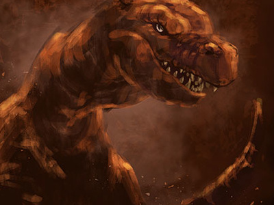 Prehistoric Beast daily doodle digital painting dinosaur dragon illustration prehistoric speed paint