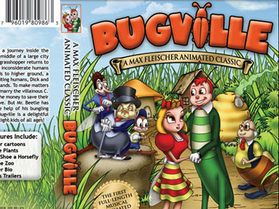 Bugville design dvd cover illustration layout legend films